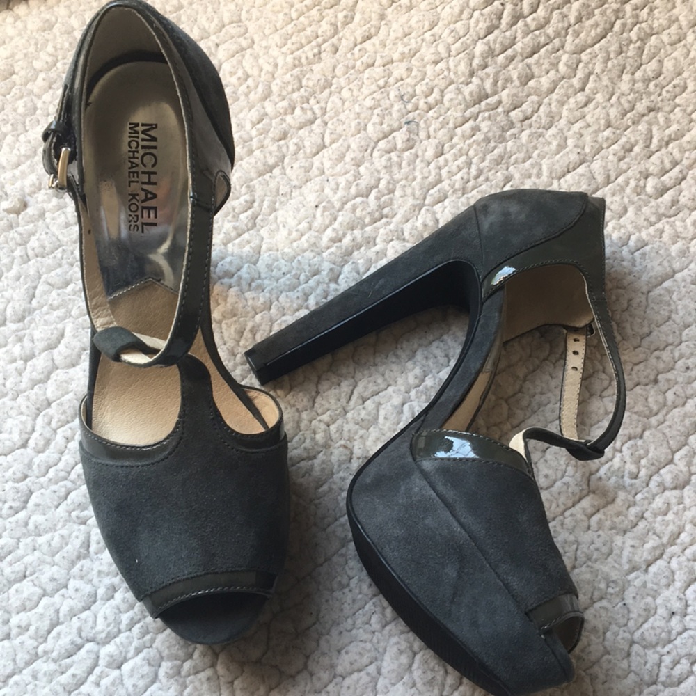 Gray Michael Michael Kors Platform Shoes